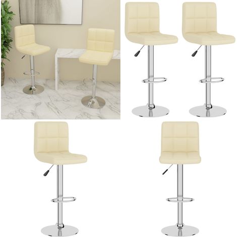 Tabourets de bar lot de 2 crème tissu - Tabouret De Bar - Chaise De Comptoir - Tabourets De Bar - Meubles De Cuisine - Mobilier Moderne - Home & Living (1/5)