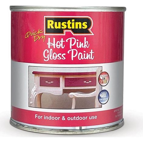 Rustins Quick Dry Small Job Paint - Gloss - Hot Pink - 250ml