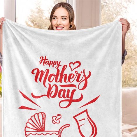 Couverture douce en polyester, décorative et festive, lavable en machine, idéale pour dormir sur un canapé ou un fauteuil, 120 x 150 cm / 47,2 x 59,1 pouces (1/4)