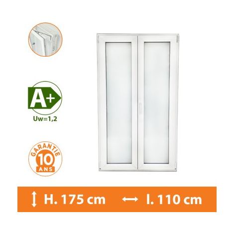 Fenêtre 2 Vantaux Blanc - H.175 x l.110 cm