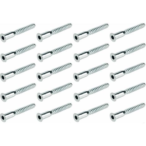 – Lot de 20 vis d'assemblage confirmat 7x50 mm – Tête fraisée 6 pans creux SW4 – Fixation solide pour meubles en bois (1/3)