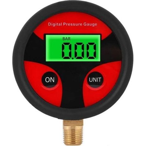 Manometro digitale per pneumatici, manometro digitale LCD per pneumatici auto, manometro digitale LCD per pressione dell'aria degli pneumatici per auto, camion, moto, 0-200 PSI (1/5)