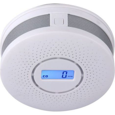 Détecteur combiné de fumée et monoxyde de carbone, alarme portable avec avertissement sonore et affichage numéri DETECTEUR DE FUMEE (1/4)