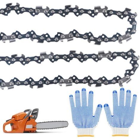 Chaîne de tronçonneuse de 35 cm 3/8" LP 52 maillons d'entraînement, 2 Pièces Chaîne de Tronçonneuse, Compatible avec Bosch, Makita, Husqvarna, Dolmar, Einhell, Makita DUC353Z, etc (1/5)