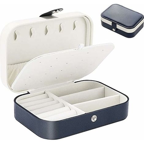 Jewelry Stockage Cas, Voyage Organisat De Jewelry Stockage, Petite Boîte De Rangement Portable Bijou, Pour Bagues, Boucles d'Oreilles, Colliers (1/4)