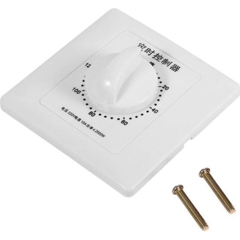 AC 220 V Interrupteur Minuterie Pompe Haute Performance Commande Électronique Compte à Rebours Mécanique à Minuterie Socket Time Switch 86 Panneau(120min) (1/4)
