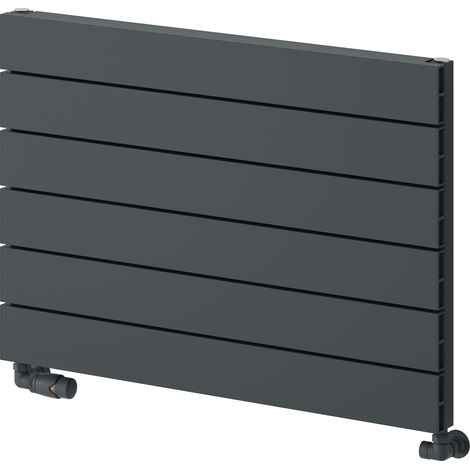 Reina Rienza Horizontal Aluminium Radiator 565mm H x 800mm W - Anthracite (1/3)