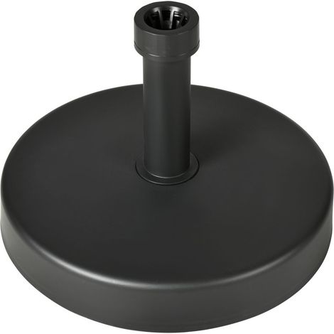 BASE PER OMBRELLONE DA GIARDINO IN PLASTICA PP MAX 18KG DI PESO, Ø45X33 CM, NERO (1/5)