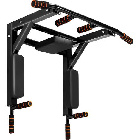 YORKING 4 in 1 Klimmzugstange zur Wandmontage Klimmzugstangen Heimturnhalle Pull Up Bar Multifunktionen Klimmzug Wandmontage Multigriff Edelstahl Trainings Halterung Belastbarkeit bis 200 kg (1/5)