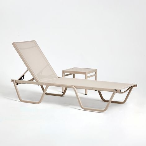 Set Liegestuhl mit Beistelltisch für Garten und Pool Asos (1/5)