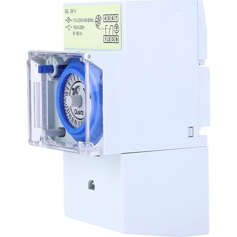 Minuterie mécanique SUL181h, relais de minuterie à moteur à quartz 24 heures, 110-230 V CA, 16 A (1/5)