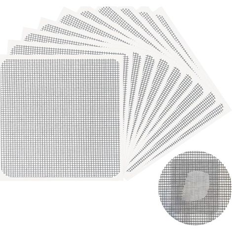 Kit de Réparation Moustiquaire, 10 Pièces Ruban Adhesif Reparation Moustiquaire, Patch Repare Moustiquaire Réparation de Fenêtre, Ruban de Réparation de Moustiquaire en Fibre de Verre pour Réparer (1/5)