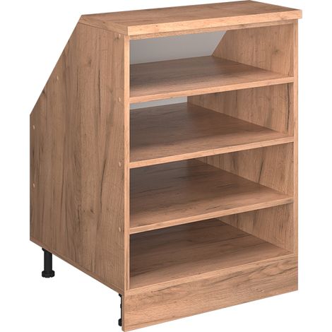 Armario para tejado inclinado Rion, Roble dorado, 60 x 81.8 cm con 4 compartimentos, carcasa 60 cm de profundidad, Vicco (1/5)
