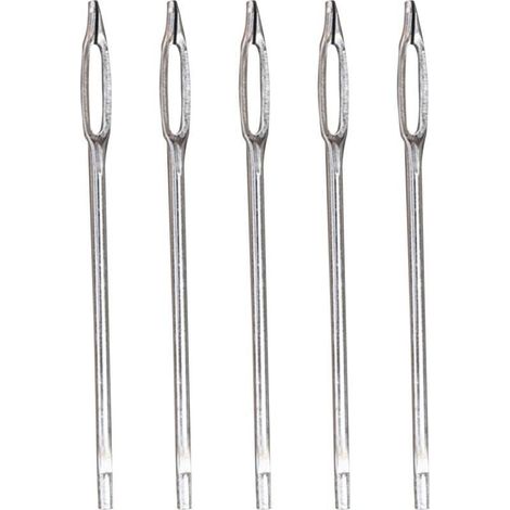 AHLSEN Kit de réparation de bouchon de pneu, kit de bouchon de pneu de voiture,Paquet de 5 aiguilles à œil fendu de remplacement Outil de réparation de pneus, Kit de réparation de pneus robuste, poin (1/5)