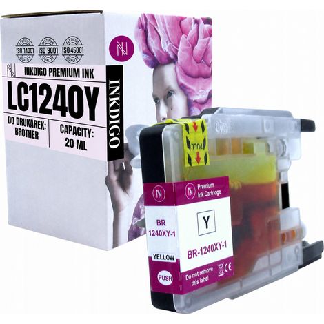 Inchiostro Inkdigo LC1240XLY compatibile con Brother DCP-J525W MFC-J430W, certificato TÜV. (1/5)