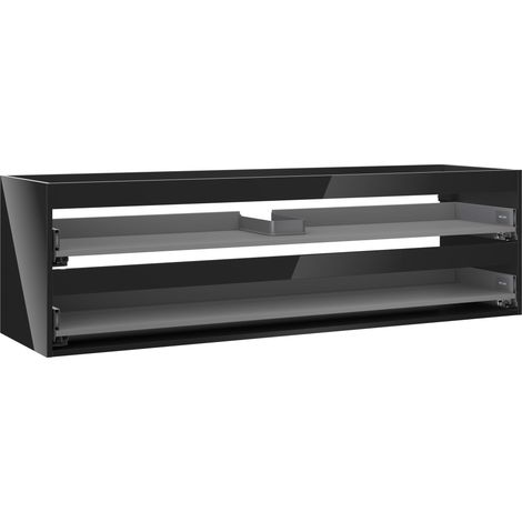 Mexen Box-A mueble bajo lavabo 160 cm, 2 cajones, negro brillo - 91AX0-1600-470-2-70 (1/5)