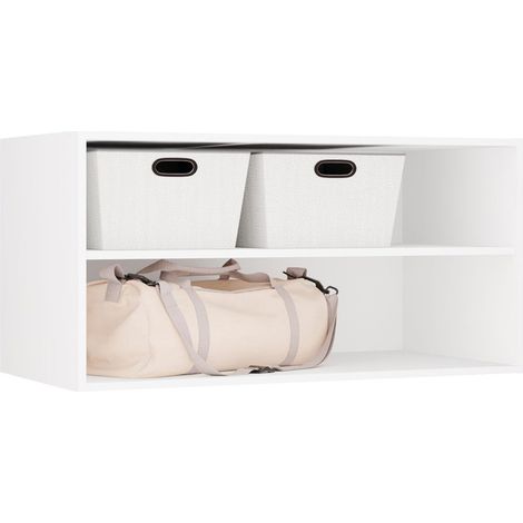 OPENO - Scaffale modulare per camera da letto - 100x50x50 cm - BIANCO (1/5)