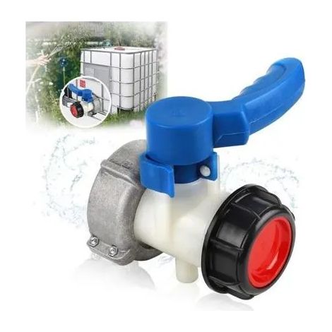 Robinet extérieur pour cuve de 1000 L - Raccord flexible en aluminium, résistant aux acides et à la corrosion - Pour cuves IBC - DN50 75 mm (1/5)
