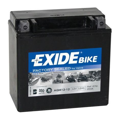 BATTERIA PER MOTO 'EXIDE' 12V - 12Ah - 150x90x145h mm (1/3)