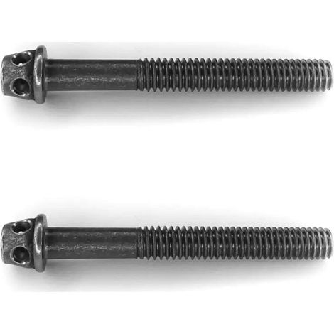 Set mit 2 Bettschrauben mit römischem Kopf, 4 Löcher – Rohstahl 9 mm x 80 mm – 175 mm Steigung – Direktgewinde für Möbel und Schränke (1/4)