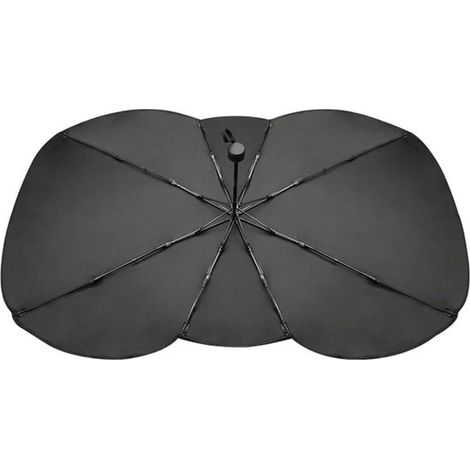 Parasol para coche - tejido color plata titanio. Ideal para aislamiento térmico y protección solar. 145 x 81 cm. (1/2)