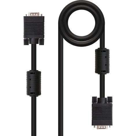 Nanocable - 3m cavo svga in ferrite hdb15/m-hdb15/m - per monitor, proiettori, lavagne ecc. (1/3)