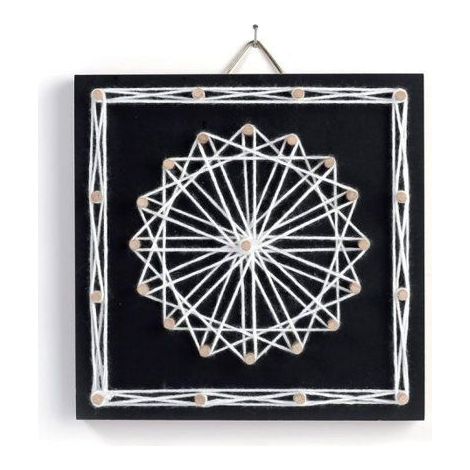 Tableau String Art - Graine créative - Rosace - 11 cm - Bois - Décoration murale (1/2)