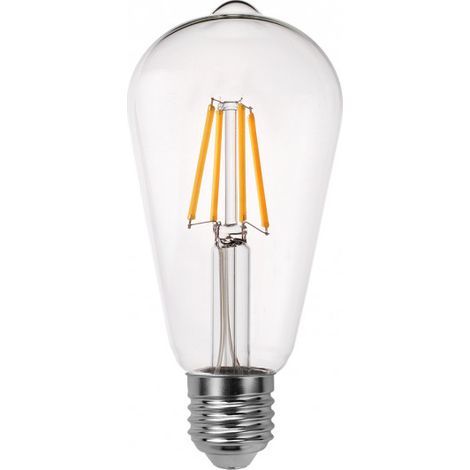 Ampoule à filament transparent 8W 850lm E27 2700K pour brasero