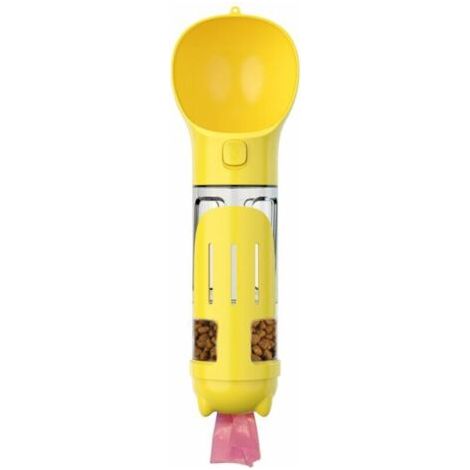 Bouteille d'eau pour animaux de compagnie, tasse à eau étanche pour chien, 300 ml, distributeur 4-en-1, avec pelle à ordures,
