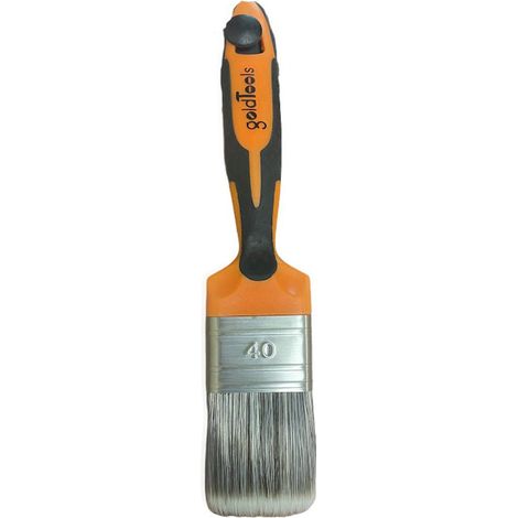 Pennello piatto per verniciare 40mm con setole morbide per pittura, vernice con manico antiscivolo (1/2)