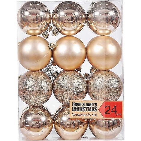 Boules de Noël décoratives pour sapin, boules de Noël à suspendre pour mariages et fêtes, crochets pour suspendre les décorations. (1/4)