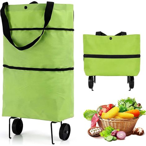 Borsa per la spesa con ruote Carrello per la spesa pieghevole e impermeabile (1/5)