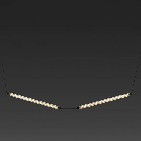 LUMINA 600 2L Sospensione curva nera 24W 2200K (1/3)