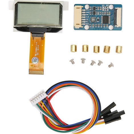 Module d'écran 1,51 pouce, résolution 128x64, interface SPI I2C, écran bleu transparent à vision complète pour Raspberry Pi (1/4)