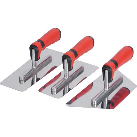 Lot de 2 truelles lisses en acier inoxydable, 8" et 14", pour plâtrage et finition (1/5)