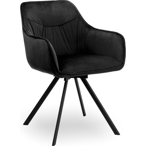 Silla de terciopelo negra de Sídney (1/5)