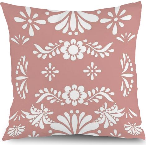 Housse de coussin jardin floral, décoration canapé-lit salon,50×50cm (1/5)