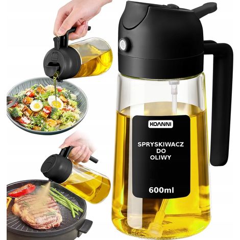 Dispenser spray in vetro per olio d'oliva e aceto, 600 ml (1/5)