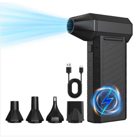Soufflette Air Comprimé, 131,000 tr/min Grande Vitesse Bombe Air Sec Souffleur PC, Depoussierant Ordinateur Rechargeable par USB Avec Batterie 6000mAh (1/5)