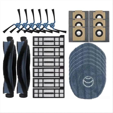 Hauptseitenbürste + HEPA-Filter + Wischmopps + Staubbeutel für den X10 Pro Omni Saugroboter, komplettes Wartungsset, kompatible Ersatzteile, effiziente Reinigung, einfacher Austausch, 4 essentielle Zu (1/5)