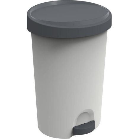 Bote de basura con pedal Stepy 45l Gris Hormigón / Antracita - Eda