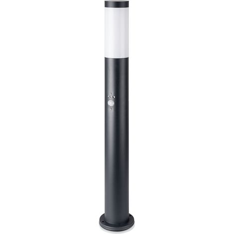 V-TAC VT-838 Bodenbefestigung Wandleuchte 80cm mit Pir sensor schwarzem Edelstahlgehäuse IP44 Halter 1xE27 - sku 8984