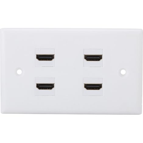 Panneau mural pour coupleur HDMI à 4 ports avec boucle, compatible audio et vidéo HDTV (1/5)