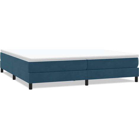 Maison Exclusive - Letto a Molle senza Materasso Blu Scuro 200x220 cm in Velluto