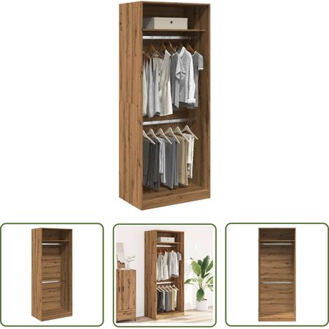 vidaXL Kleiderschrank Artisan-Eiche 80x50x200 cm Holzwerkstoff (1/5)
