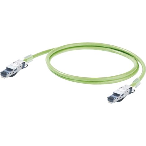 Câble Ethernet catégorie 5 SF/UTP Weidmuller, Vert, 0.5m PUR Avec connecteur Droit ( Prix pour 1 )