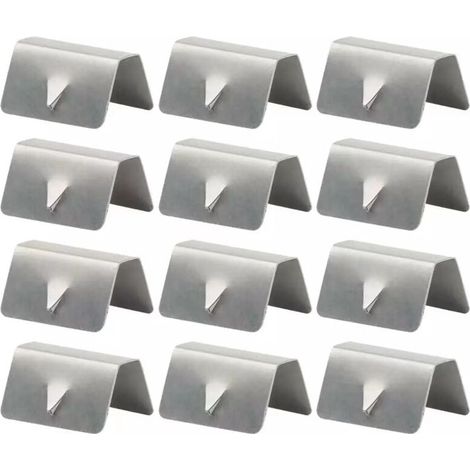 Clips de Déflecteur de Vent, 12 Pièces Agrafes de Déflecteur de Vent, Canal de Déflecteur de Pluie de Vent de Voiture en Acier Inoxydable, Clips de Fixation pour Déflecteur d'air (1/3)