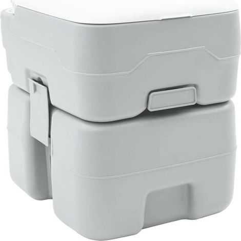 Toilettes de camping grises, 41,5 x 36,5 x 42 cm (1/5)