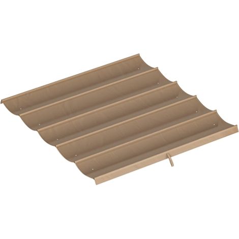 Toiture de remplacement pour pergola 3 x 3 m, rétractable, avec trous d'évacuation d'eau, résistante aux intempéries, en polyester, marron