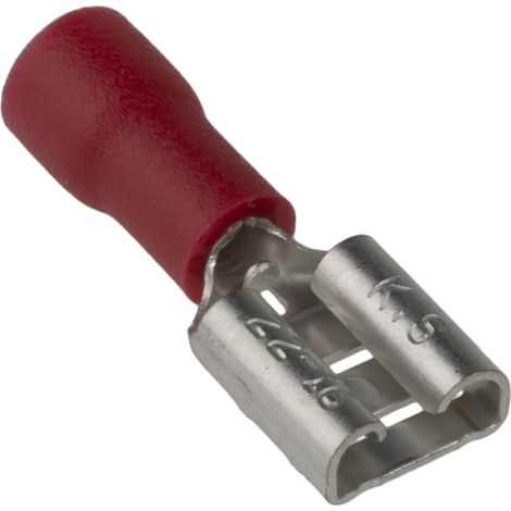Cosse faston RS PRO, 0,5 1,5 mm2, 22 16 AWG, Isolé, Rouge (1/3)